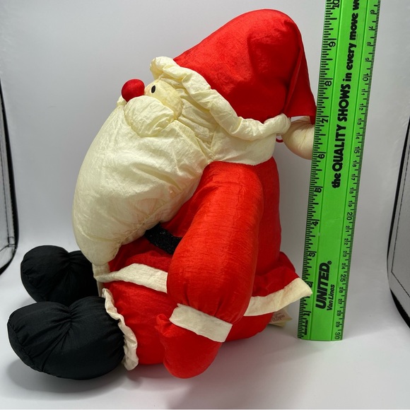 Vintage Santa Claus plush nylon parachute material stuffed animal - Picture 3 of 11
